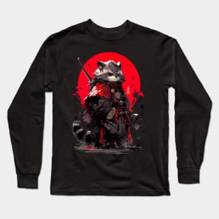 Samurai raccoon Long Sleeve T-Shirt